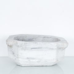 Antique Carved Marble Font