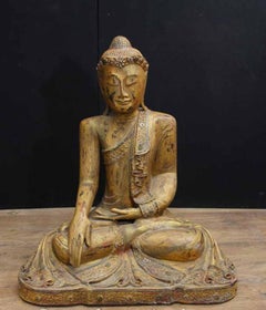 Antique Carved Nepalese Buddha Statue Buddhist Art