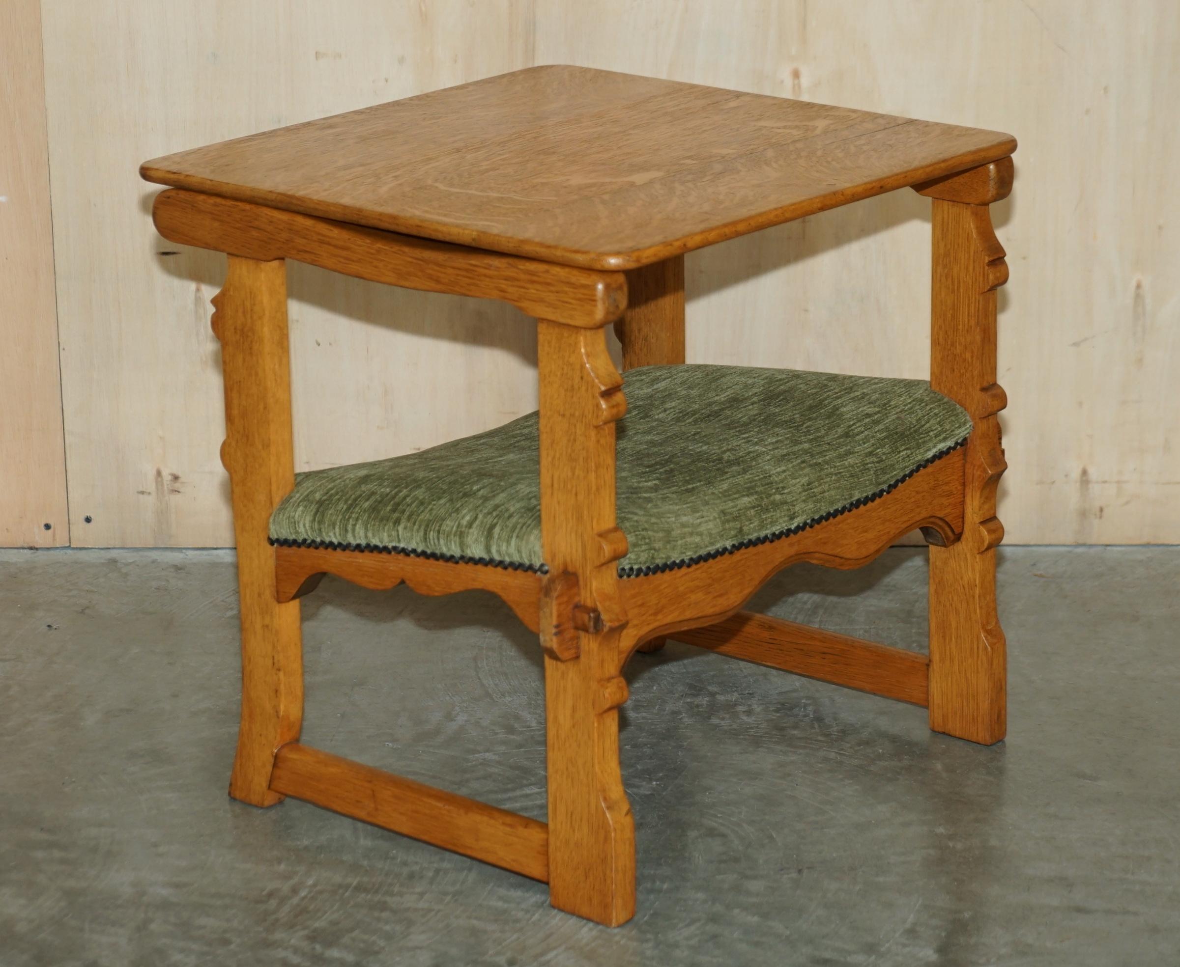 Antique Carved Oak 1890 Attributed to Gillows Metamorphic Library Armchair Table For Sale 7