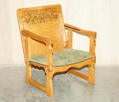 Antique Carved Oak 1890 Attributed to Gillows Metamorphic Library Armchair Table