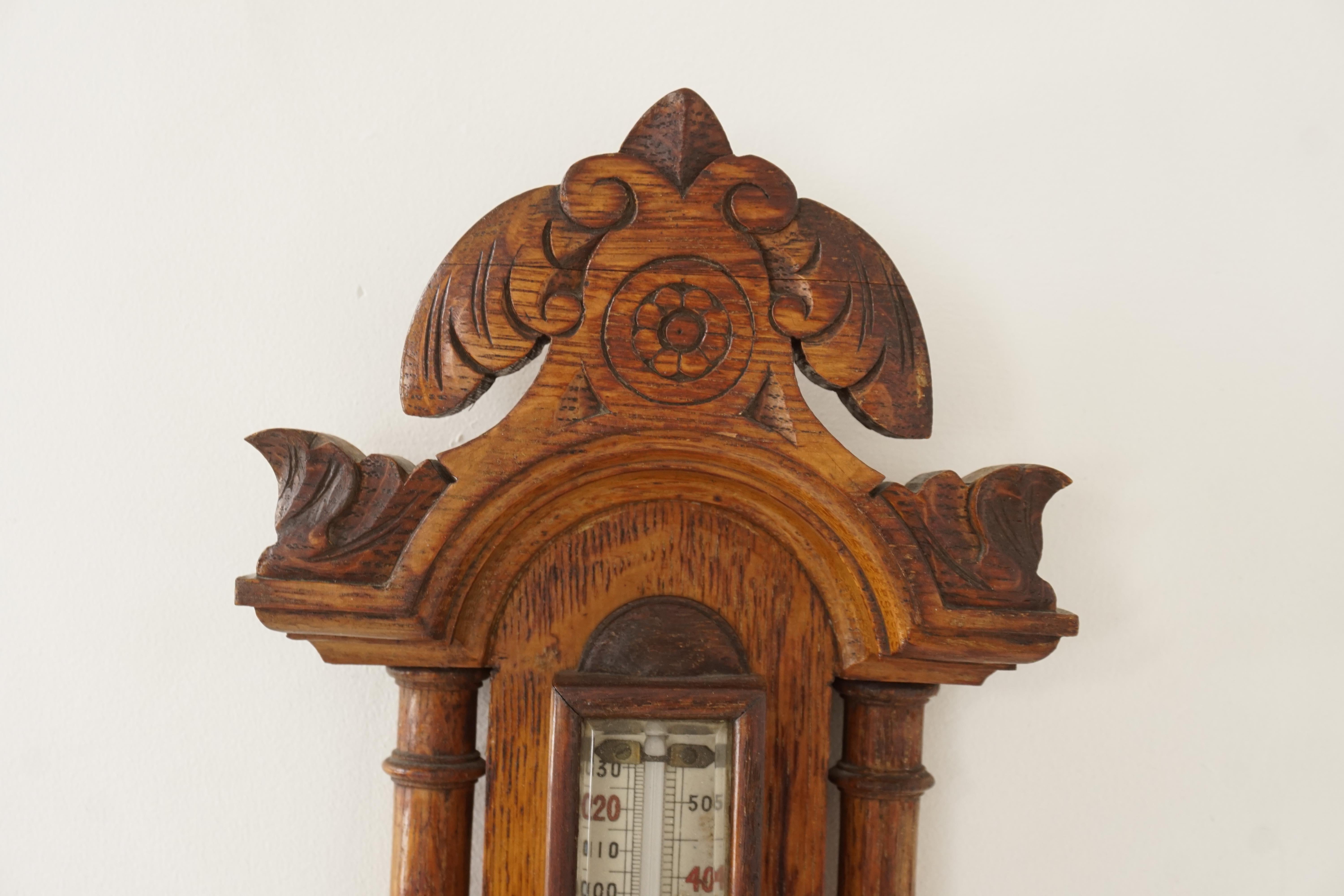 antique oak barometers