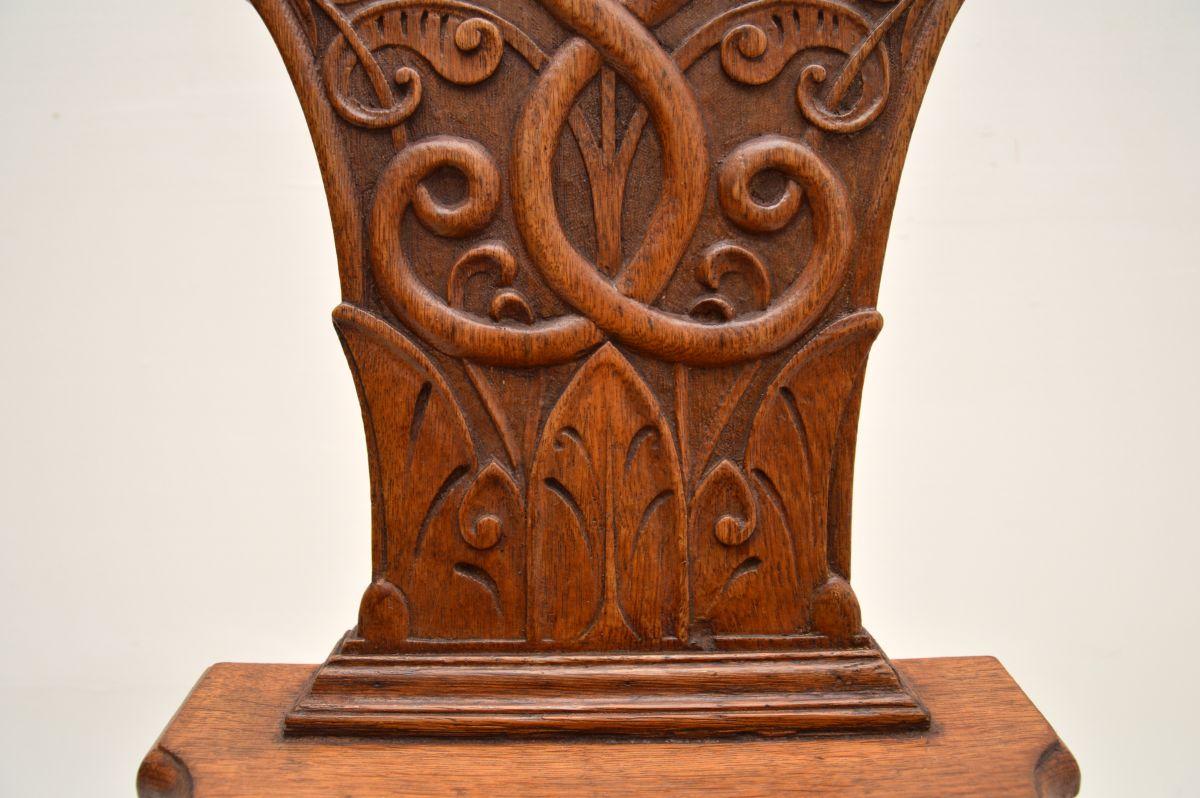 Late 19th Century Antique Carved Oak Bobbin Chair For Sale