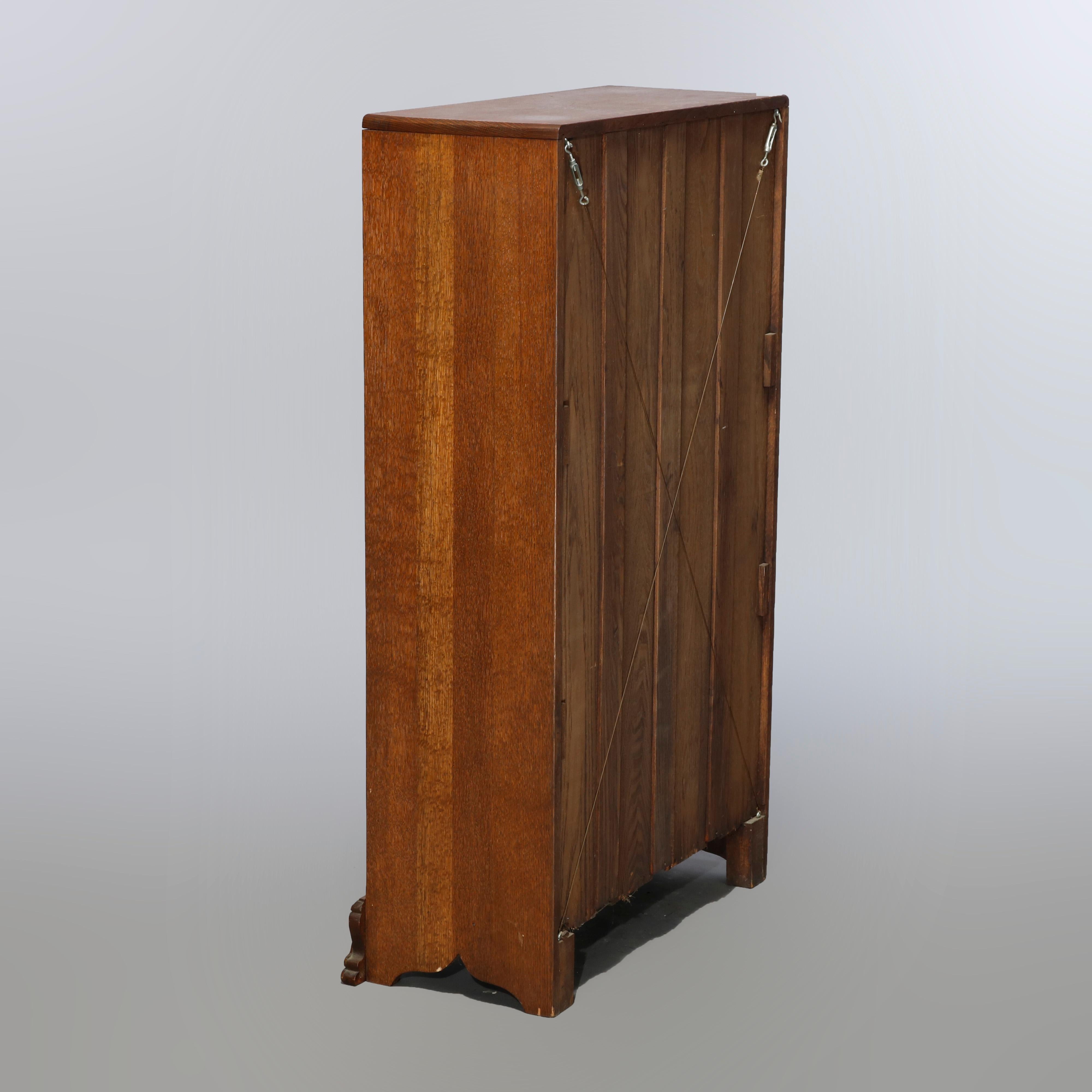 Antique Carved Oak Diminutive Bookcase, C1910 3