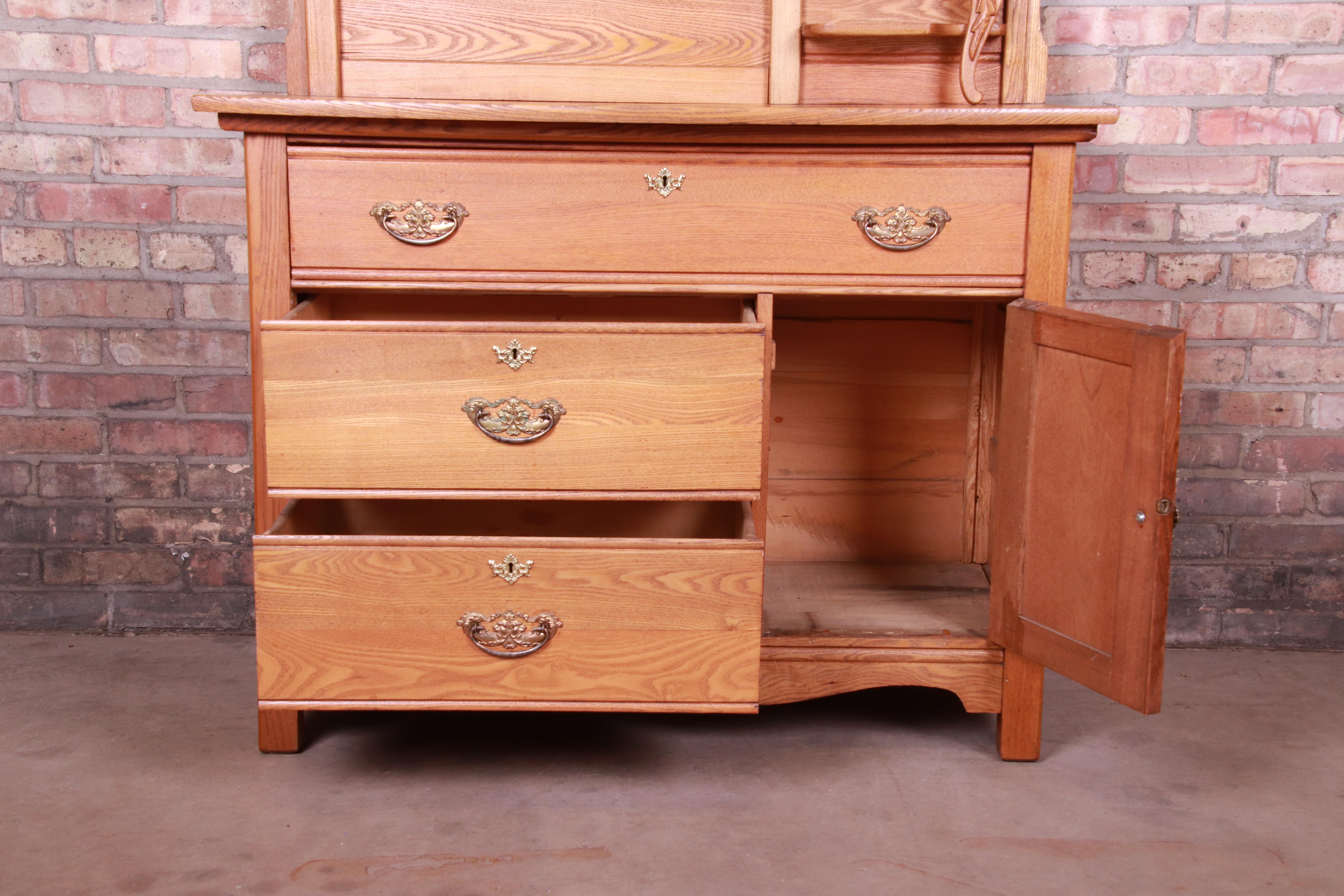 types of antique dressers with mirrors