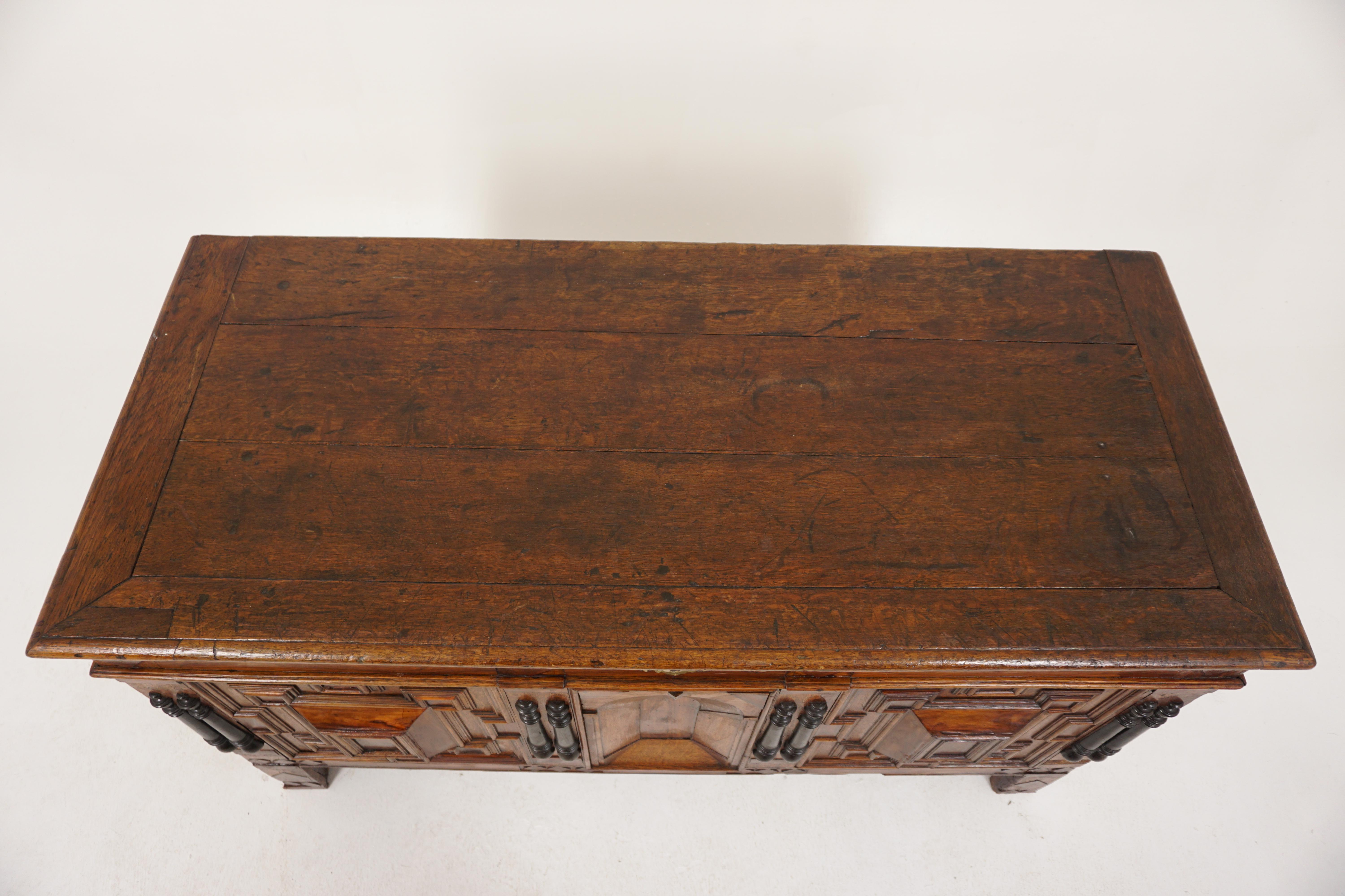 Antique Carved Oak Dutch Trunk, Dowry/Blanket Box, Coffer, Holland 1790, H346 For Sale 4