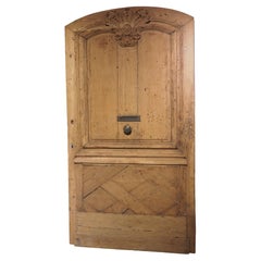 Antique Carved Oak Entry Door from France, Circa 1850