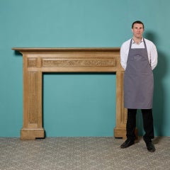 Antique Carved Oak Fireplace Surround