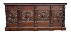 Antique Carved Oak Front and Back Bar