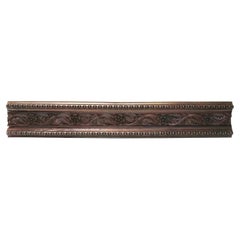 Antique Carved Oak Inglenook Fireplace Beam