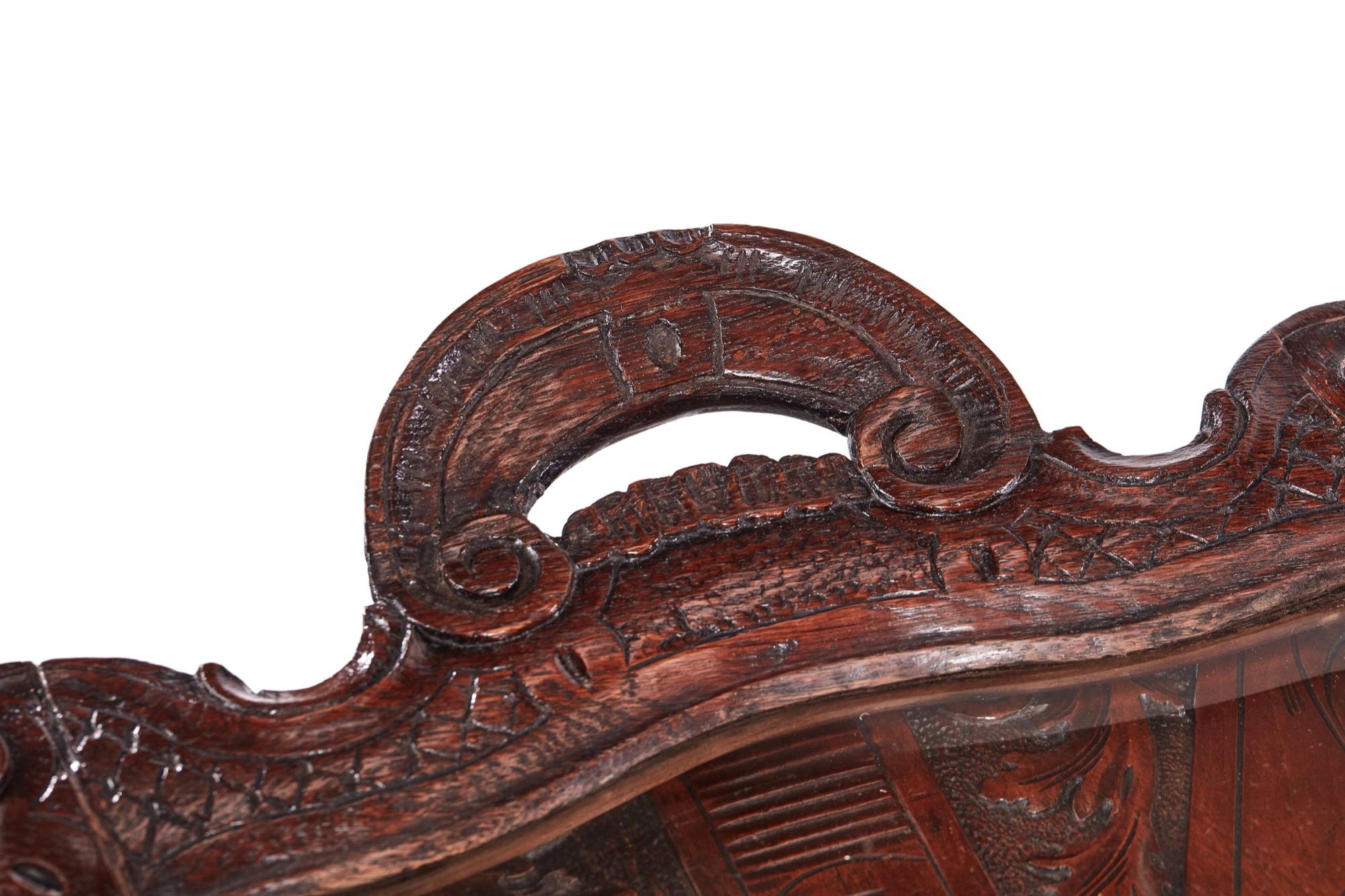 19th Century Antique Carved Oak Italian Centre Table