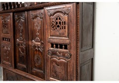 Antique Carved Oak Lit Clos Bed From Brittany France