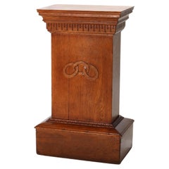Antique Carved Oak Mixing Stand & Cabinet C1920