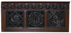 Antique Carved Oak Panel