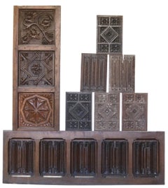 Antique Carved Oak Panelling