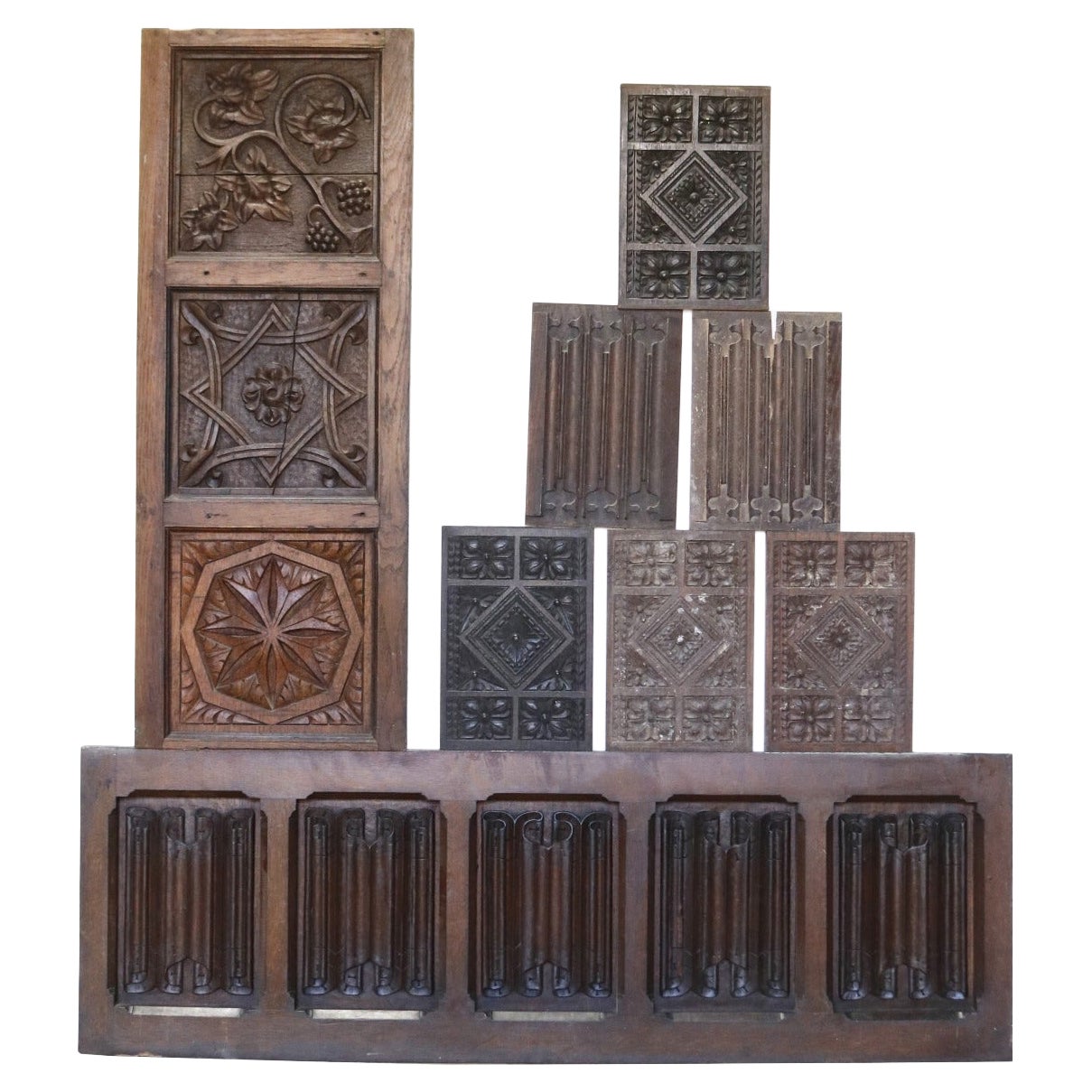 Antique Carved Oak Panelling