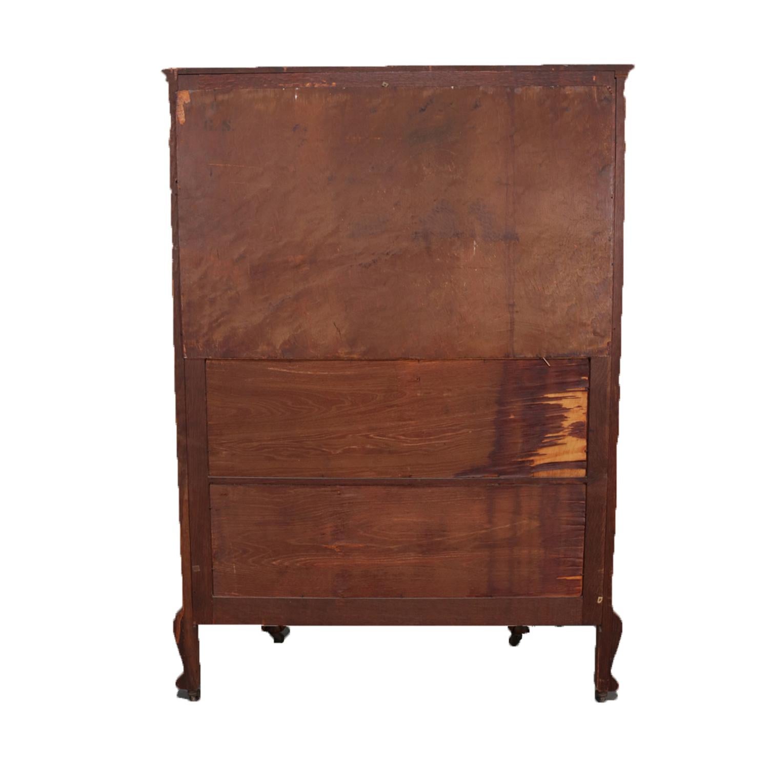 small antique china cabinet with glass doors
