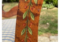 Antique Carved Painted Gustavian Style Scrolled Bench