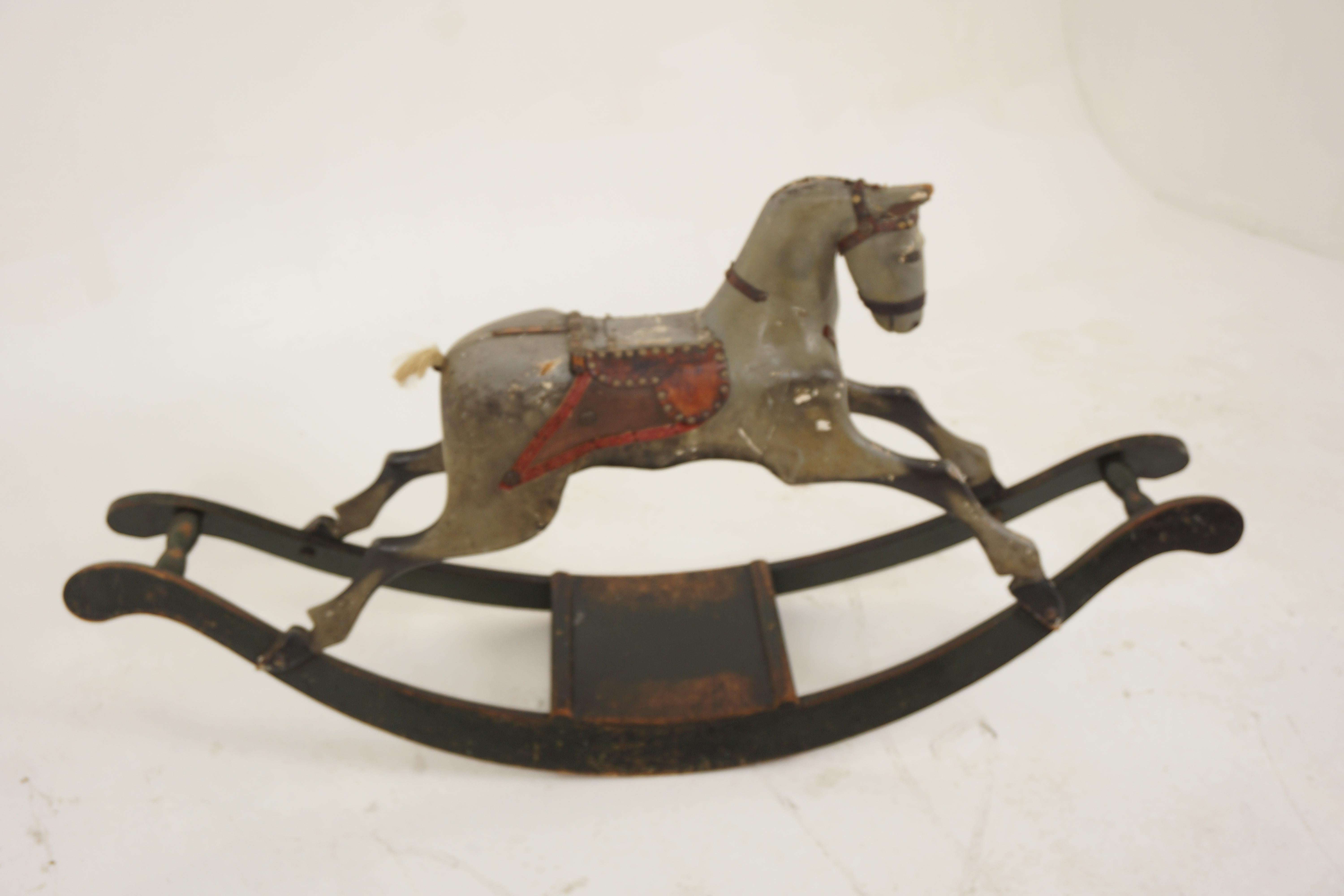 Antique Carved Painted Rocking Horse, Scotland 1860, H948 1