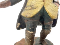 Antique Carved & Painted Troubadour or Minstrel, Nodder Figure with a Violin