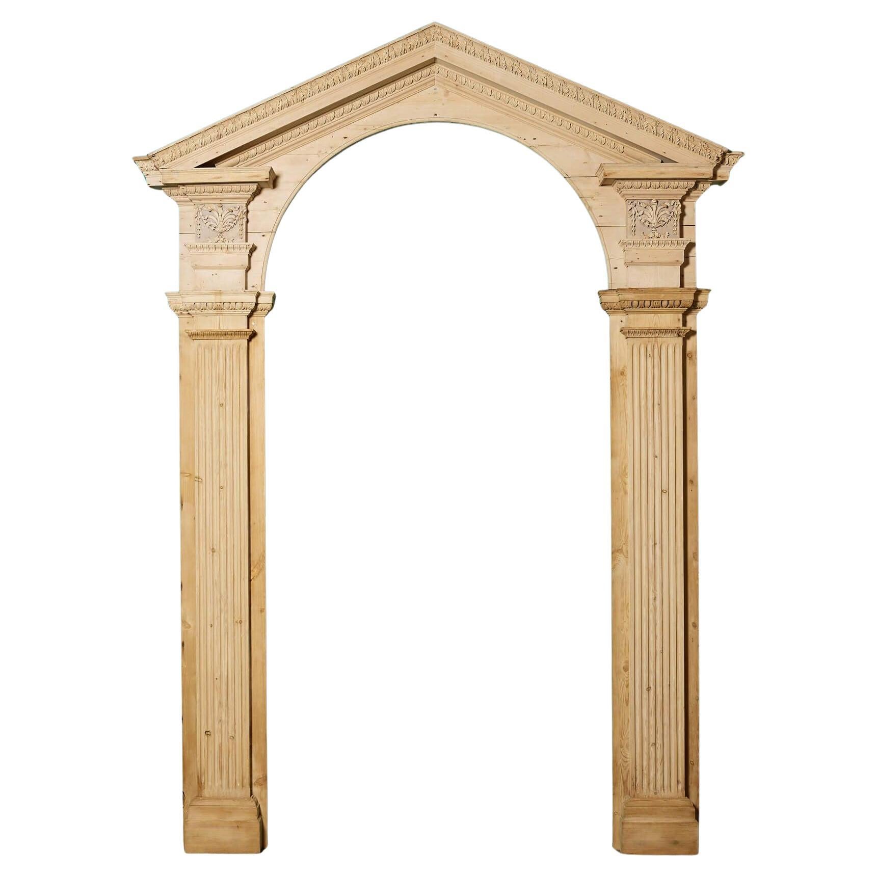Antique Carved Pine Entrance-way