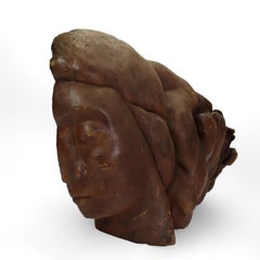 Antique Carved Pine Maidenhead Ship Mast From The Strathmont Museum/Estate 18thC