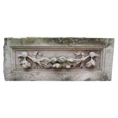 Antique Carved Portland Stone Plaque