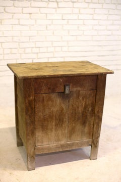 Antique Carved Shephard's Table/Cabinet, Romania, Late 19th Century