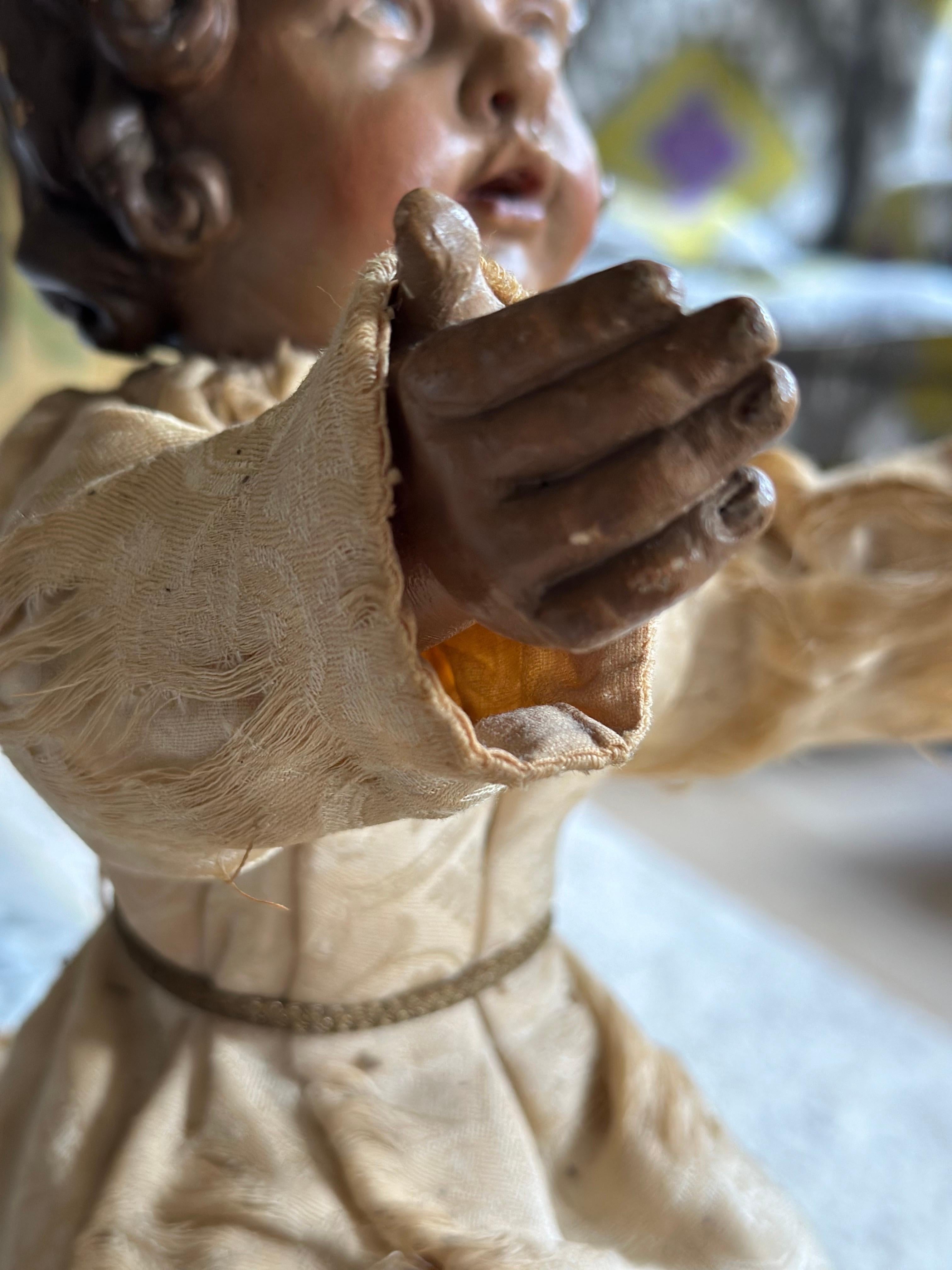 Baroque Figurine ancienne sculptée, Circa 1800 - Child Child en vente