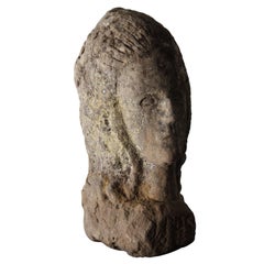 Antique Carved Stone Female Bust