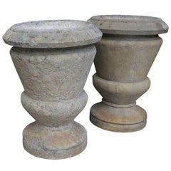 Antique Carved Stone Urns