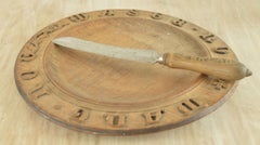 Antique Carved Sycamore Bread Board, English, 19th Century