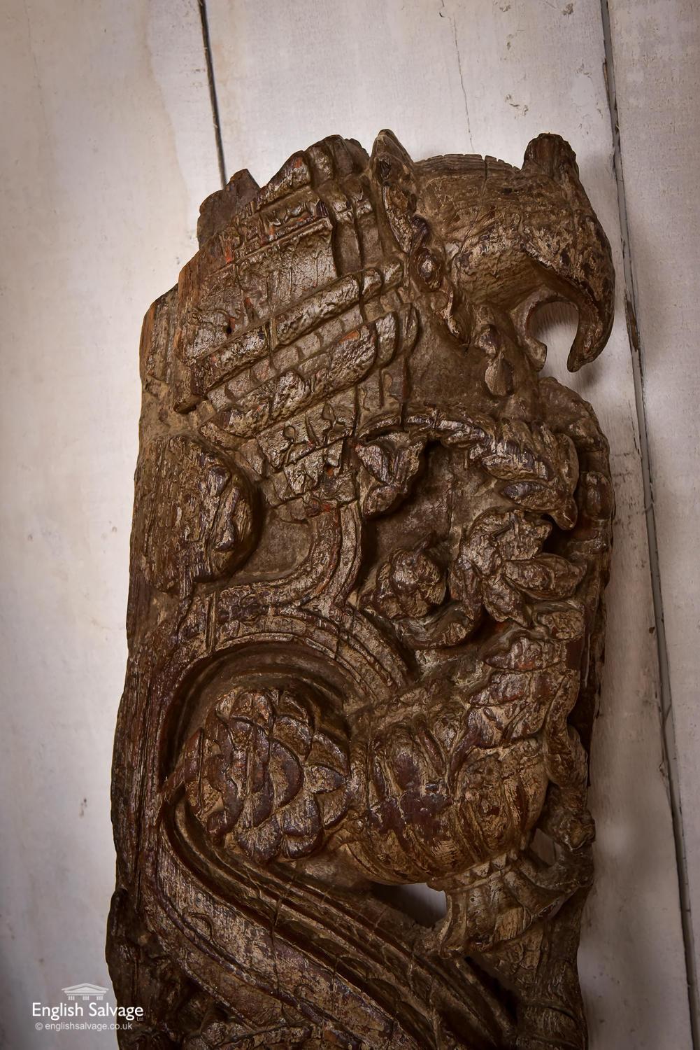 Asian Antique Carved Teak Brackets / Corbels, 20th Century For Sale
