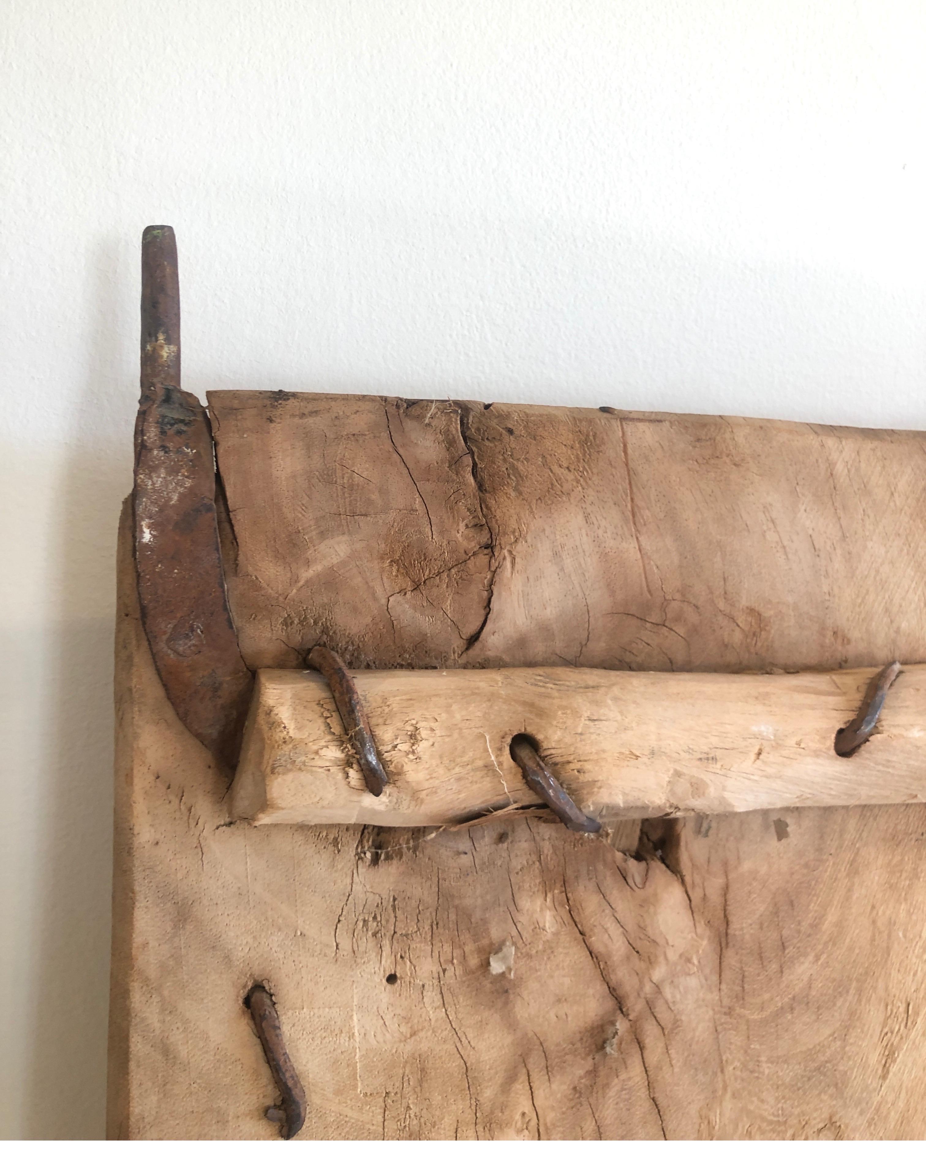 Puerta/portón indio antiguo de madera de teca tallada en venta 2