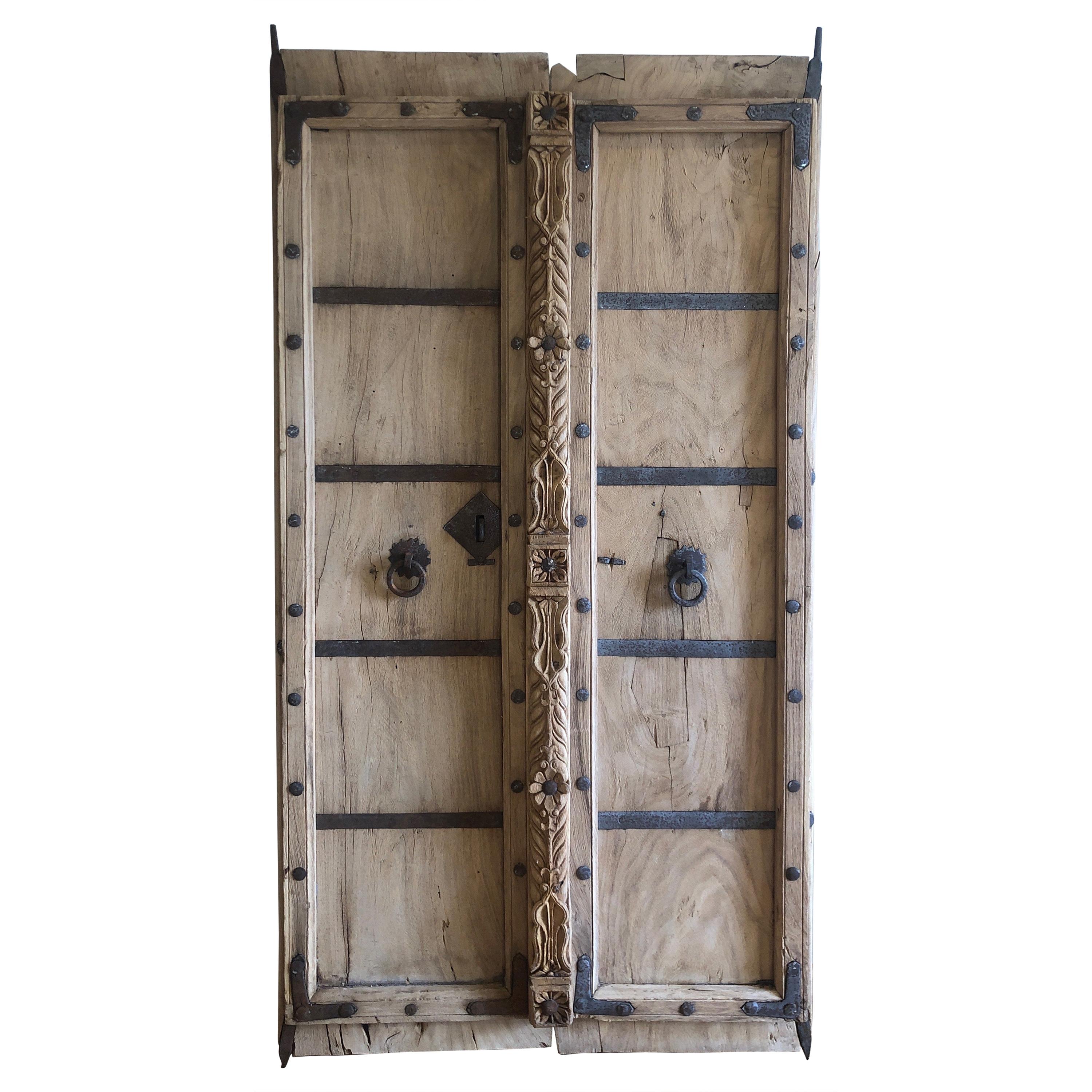 Antique Carved Teak Wood Indian Door/Gate For Sale