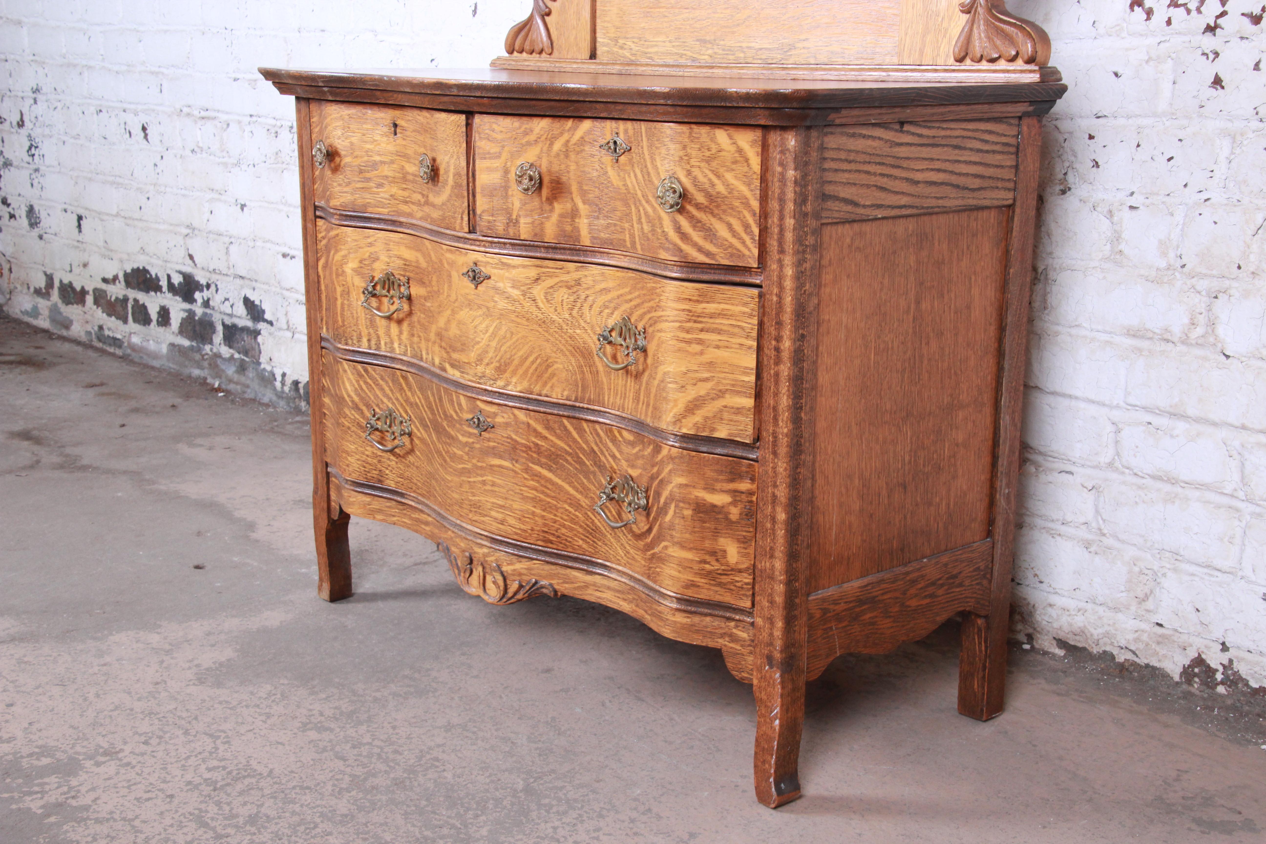 antique dresser with mirror
