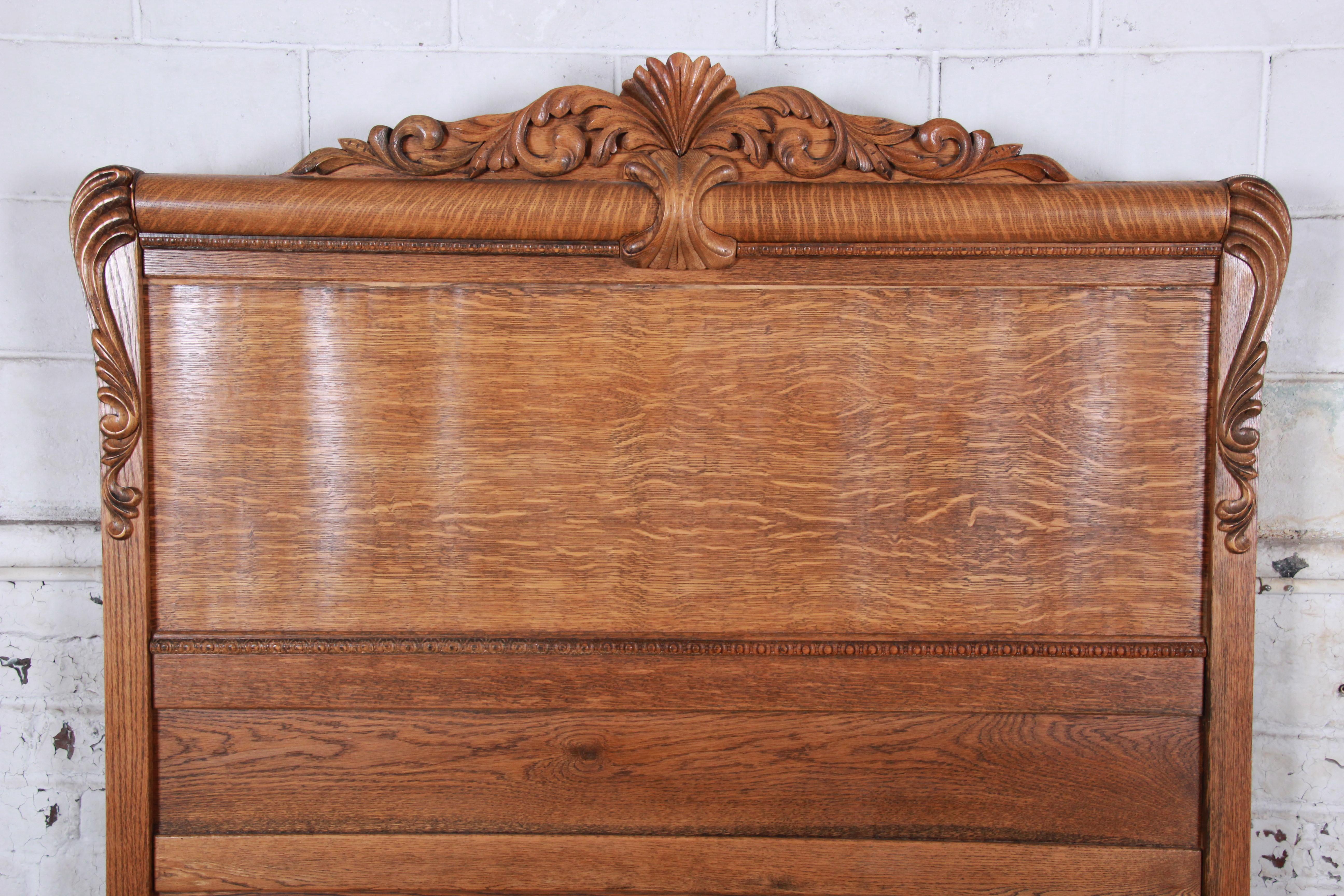 antique oak bed