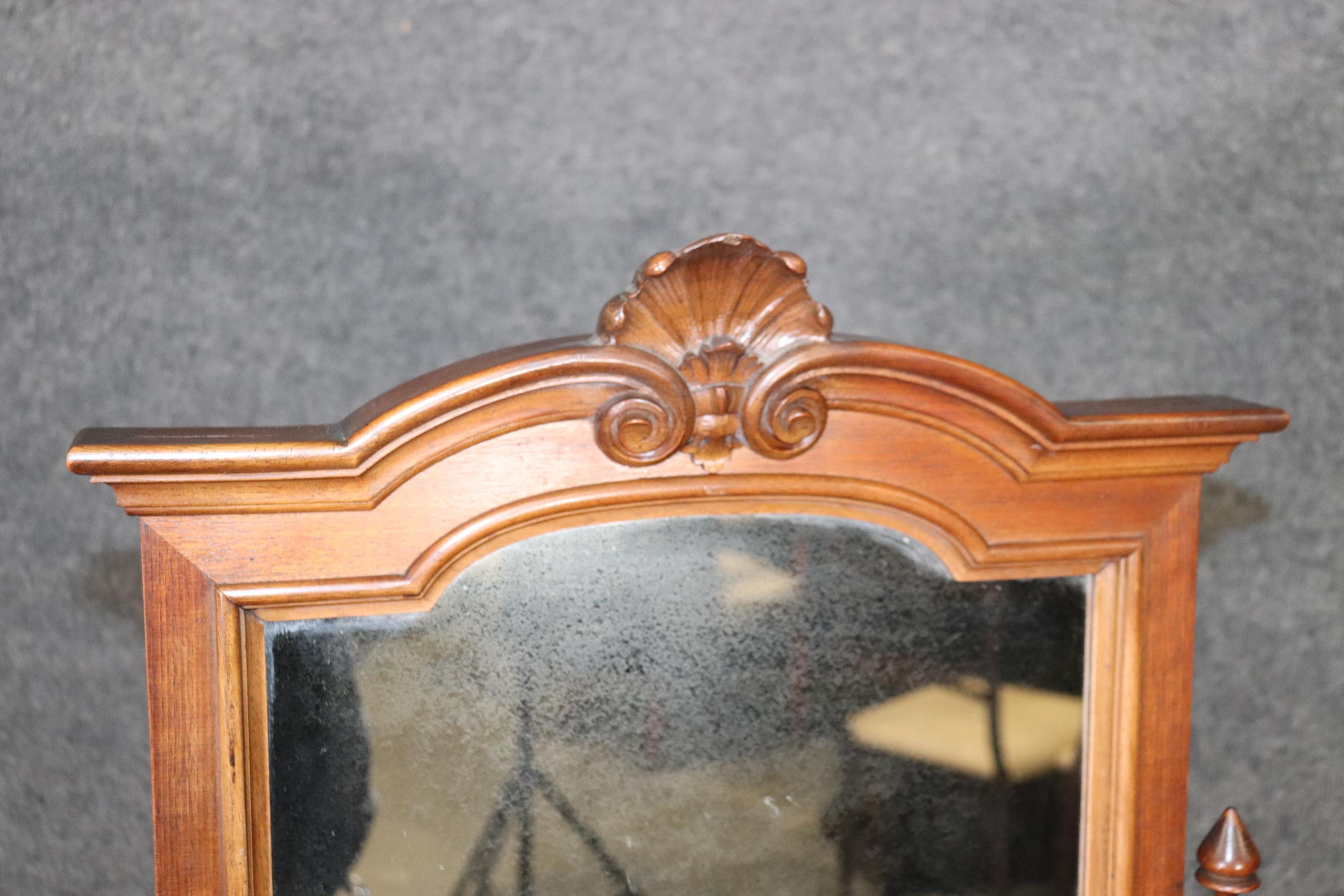 Antique Carved Victorian Marble Top Wash Stand For Sale 3