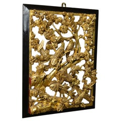 Antique Carved Wall Panel, Chinese, Giltwood, Decorative, circa 1900