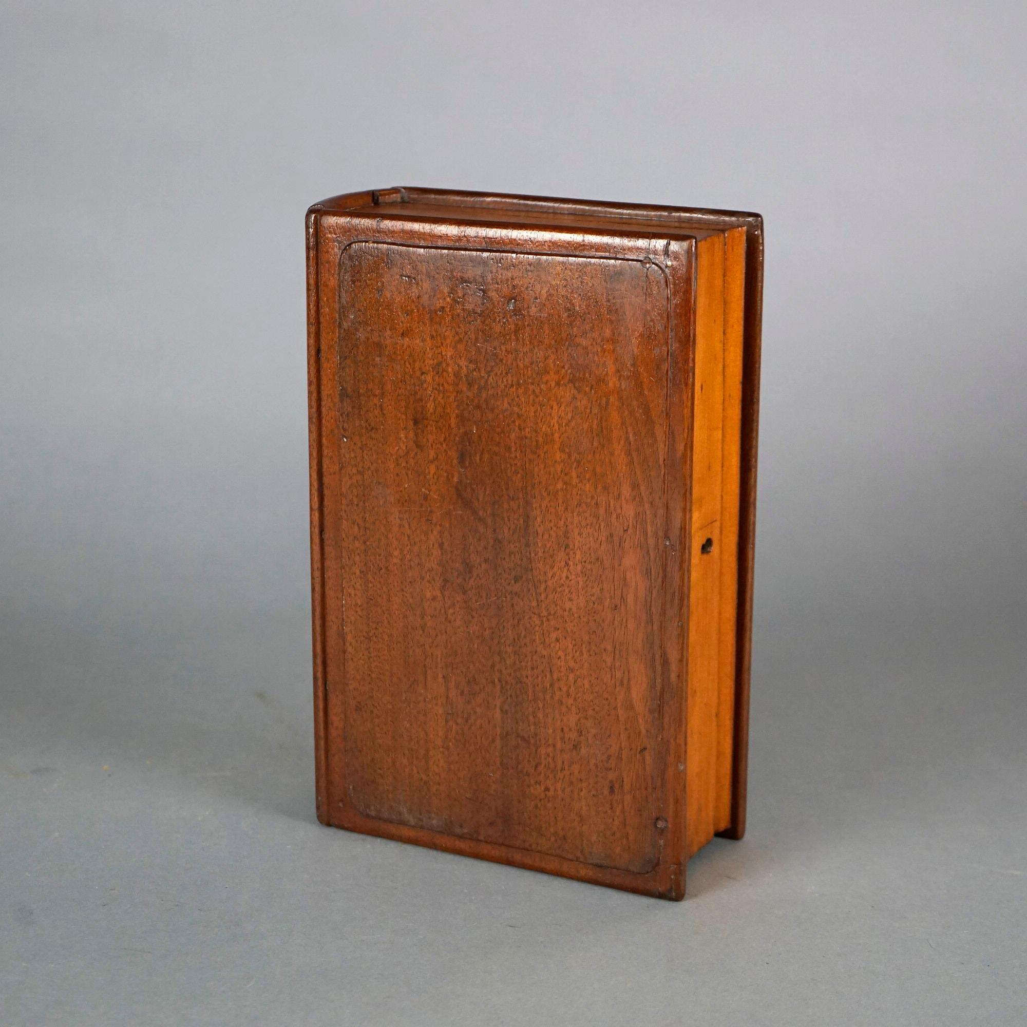 Antique Carved Walnut Book Box, Circa 1900 2