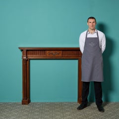 Antique Carved Walnut Fireplace