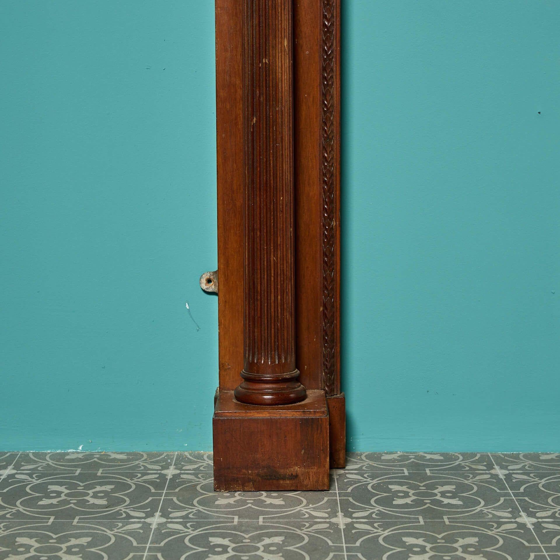 Antique Carved Walnut Fireplace For Sale 1