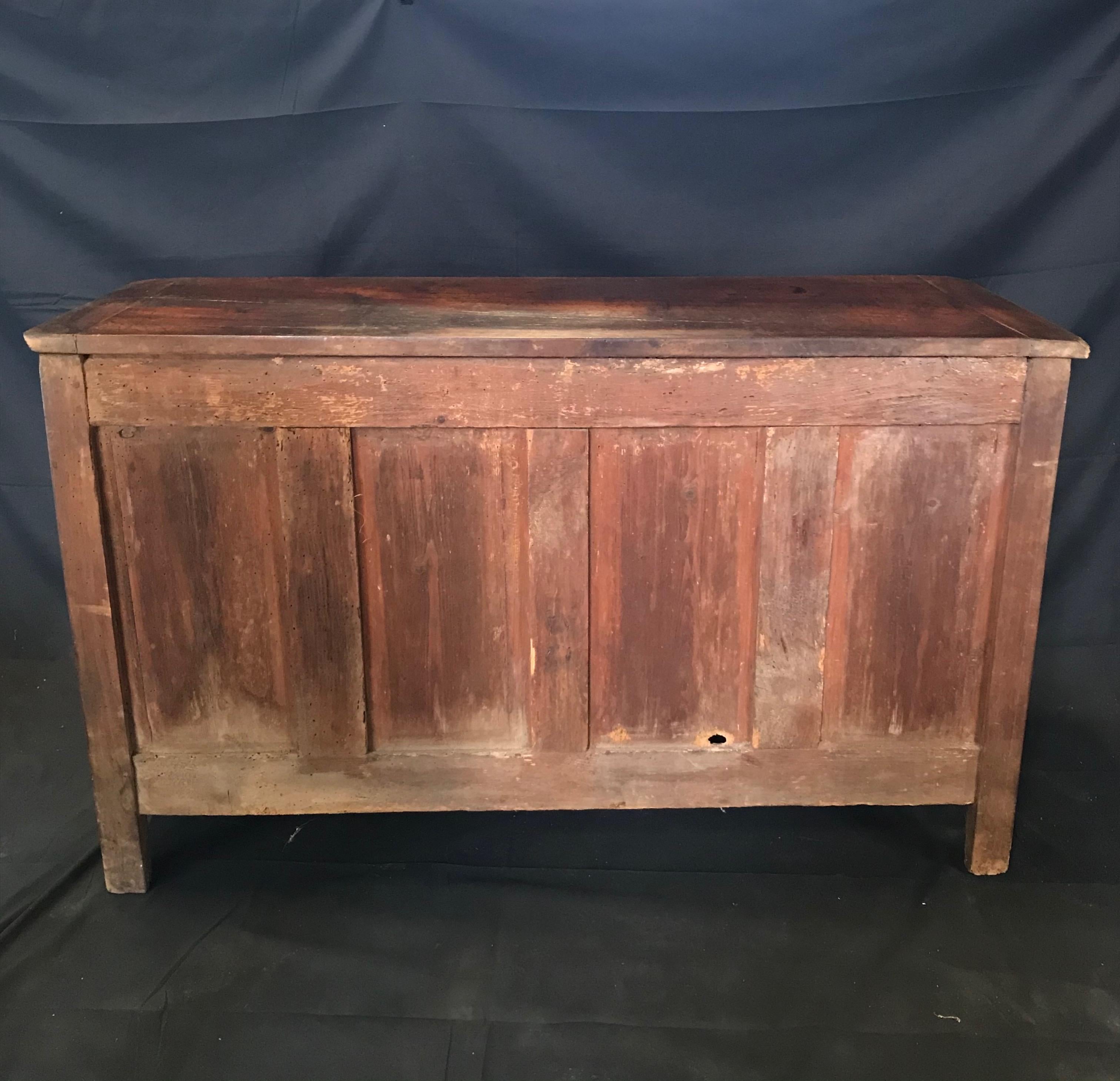 Antique Carved Walnut French Provincial Sideboard Cabinet 12