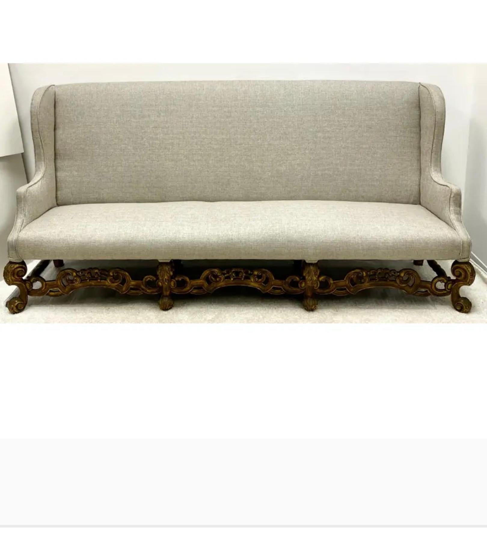 carved french sofa