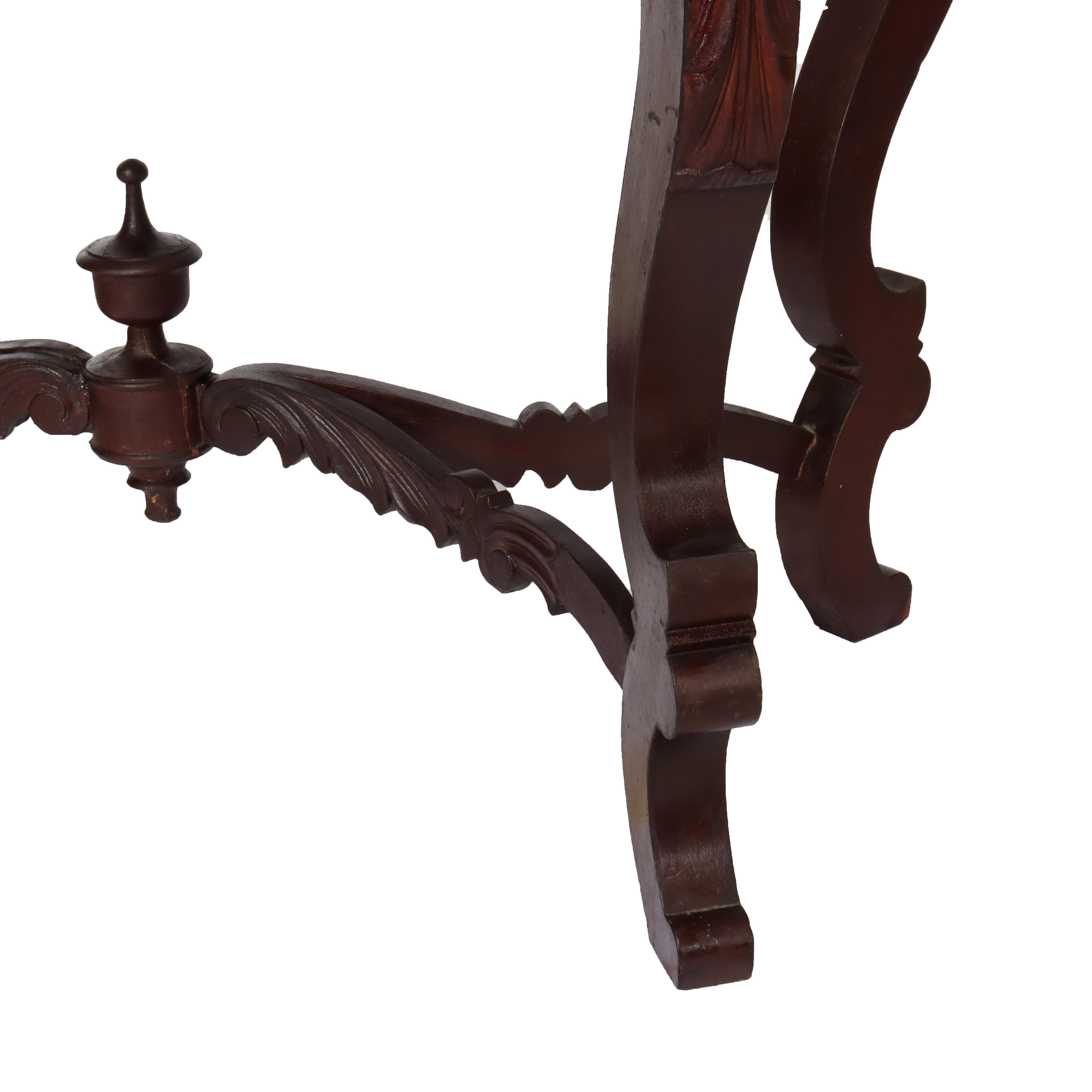 Antique Carved Walnut Marble Turtle Top Table C1890


Measures - 27 1/4