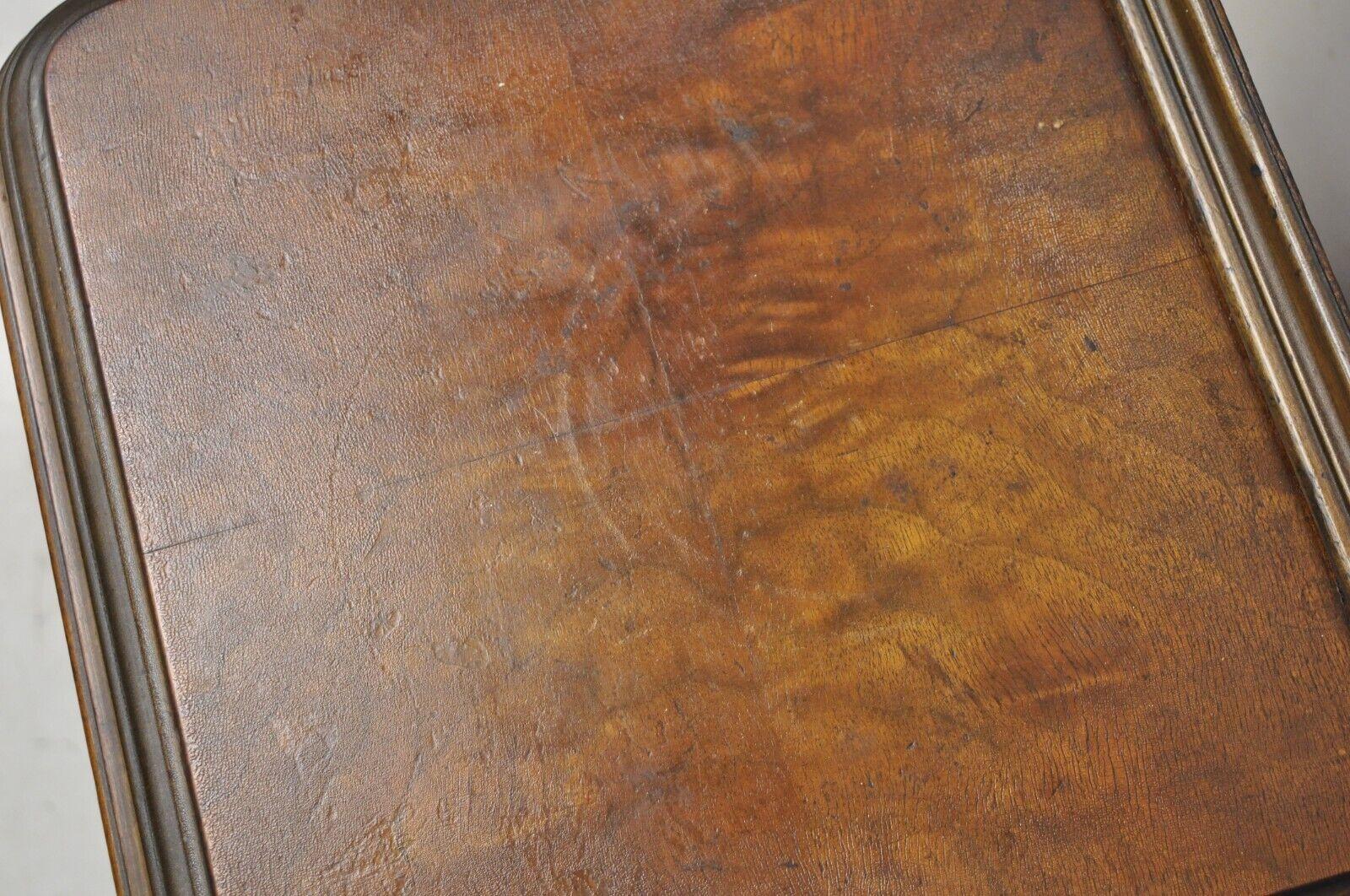 Antique Carved Walnut Renaissance Revival Depression Nightstand Bedside Table 1