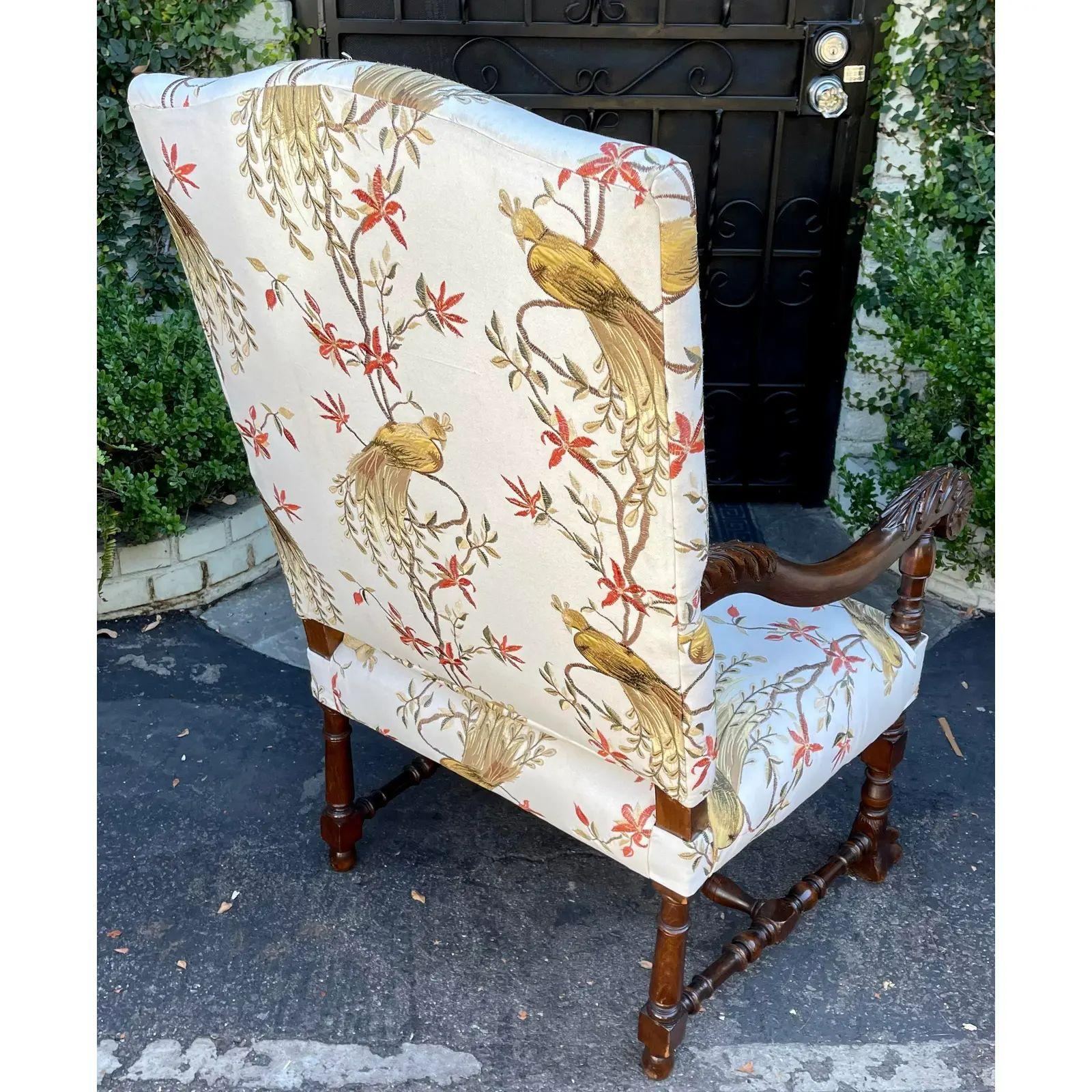 antique embroidered chair