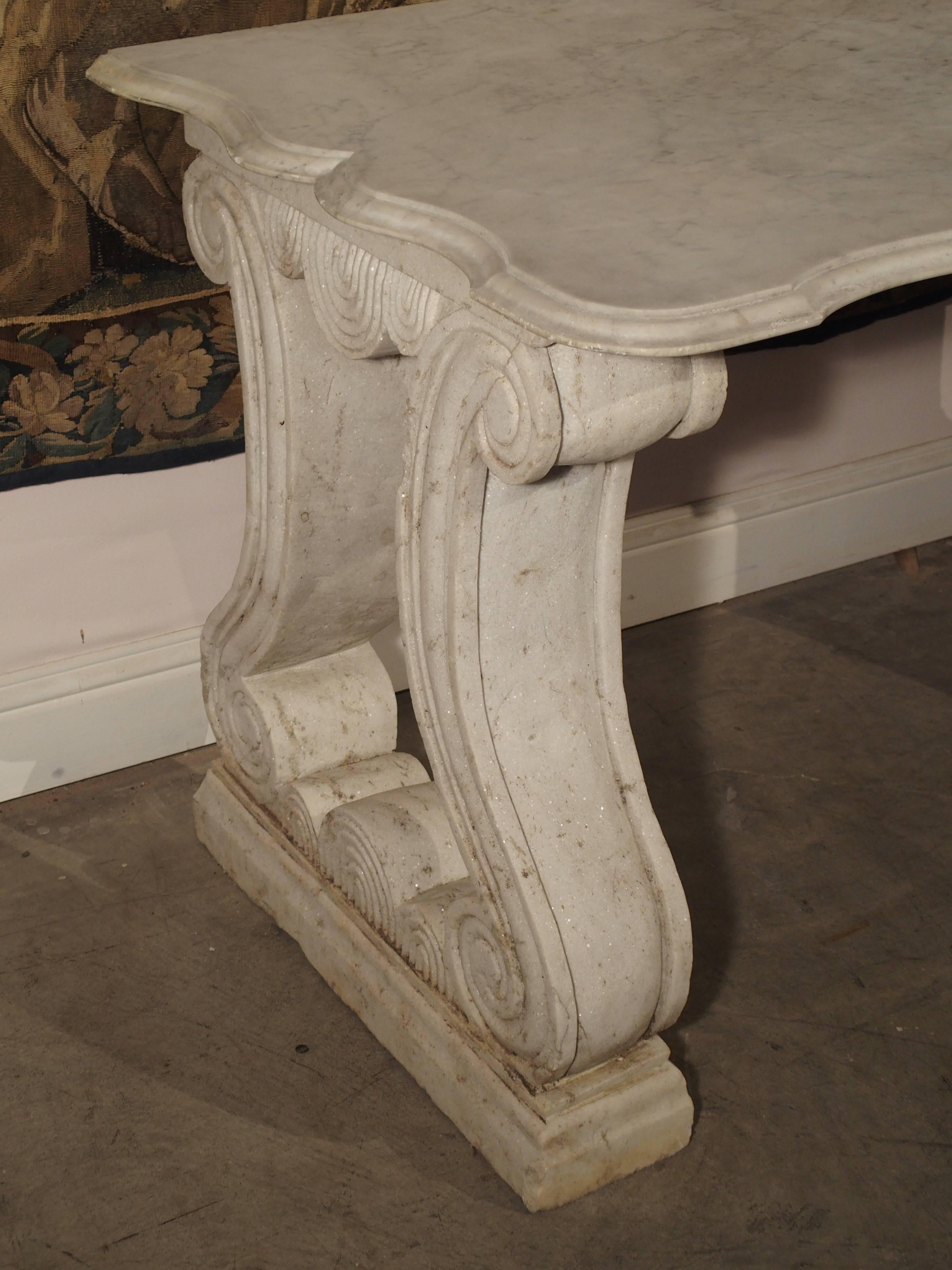 antique white marble