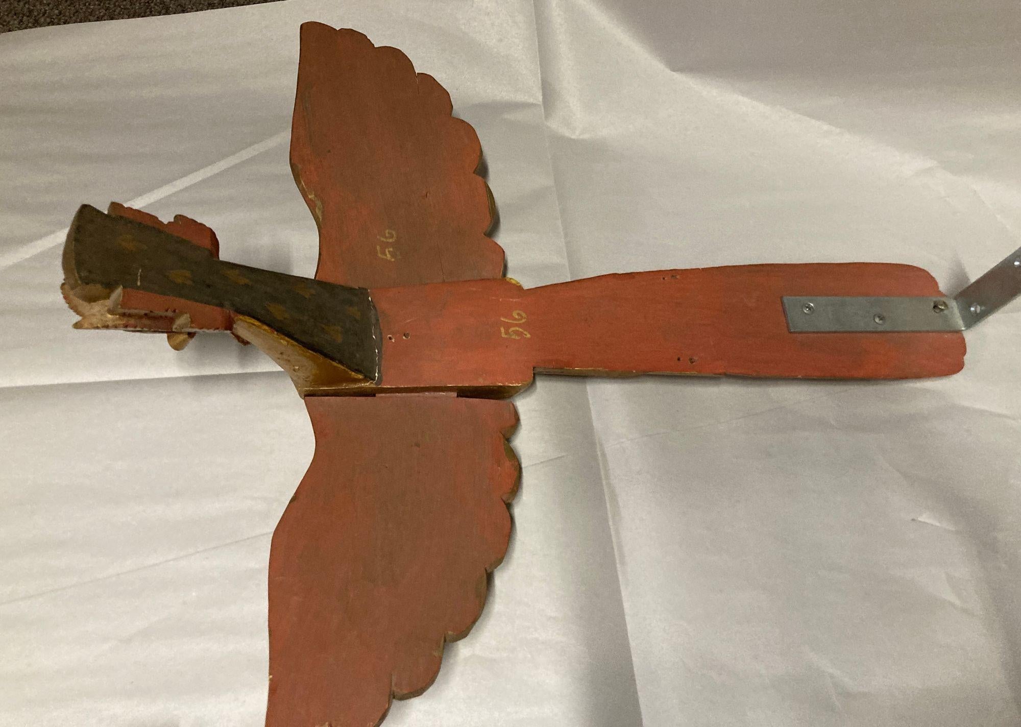 Antiguo Tallado Alado KINNARA Diosa Alada Tailandia Hecho a mano en venta