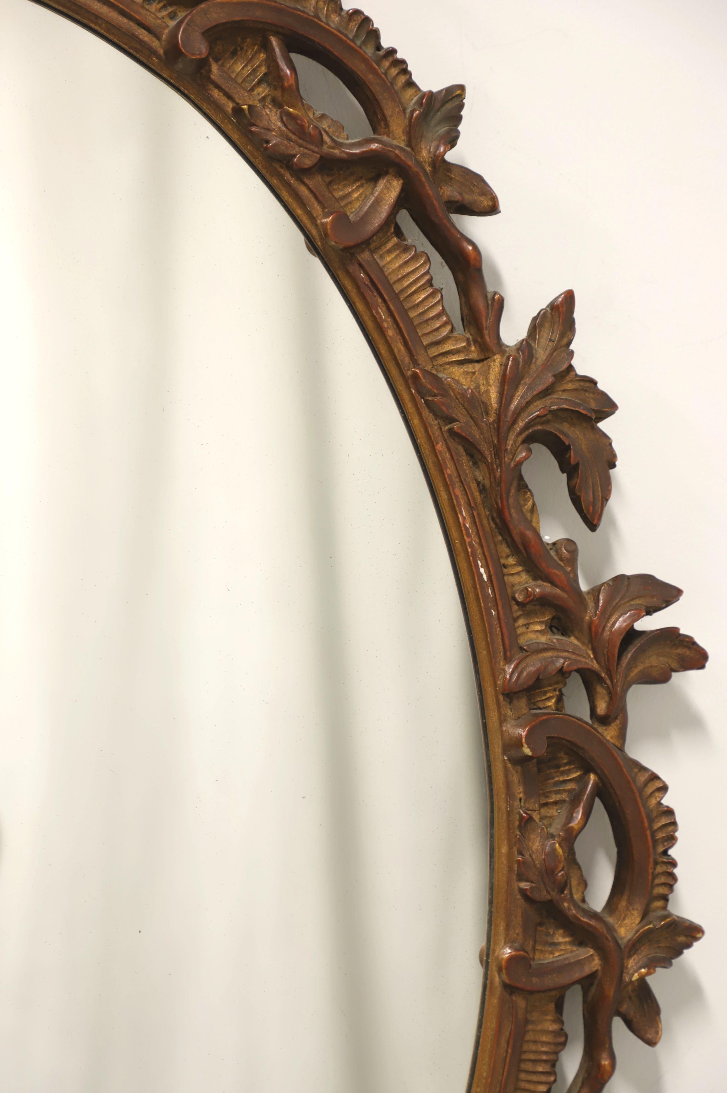 Antique Carved Wood Acanthus Oval Wall Mirror - Charles of London In Good Condition In Charlotte, NC