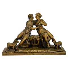 Antique Carved Wood Classical Sculpture